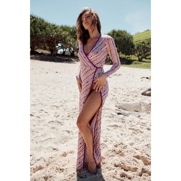 Free People Phoebe Maxi Wrap Dress Medium - Picture 10 of 10